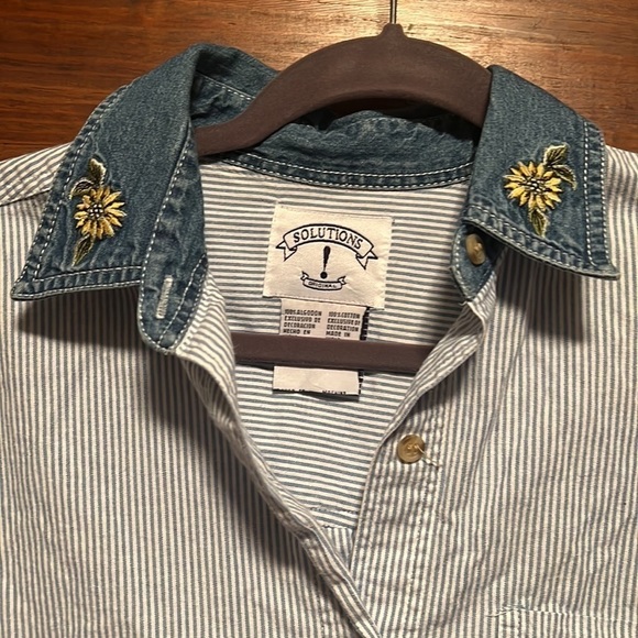 Solutions Original Fall Embroidered Button Up - Picture 2 of 4